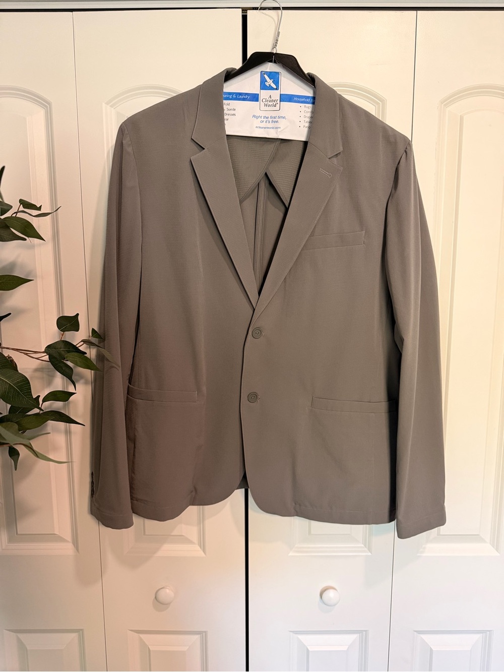 Men's Light Gray Sport Coat Blazer Bluffworks Telex - Classic Two-Button
